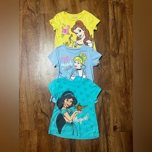 3 size 7/8 Disney princess shirts